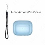Transparent Blue Airpods Case-00